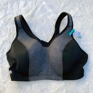 Livi Active Molded Underwire High Impact Sports Bra Black/Gray Sz 44C